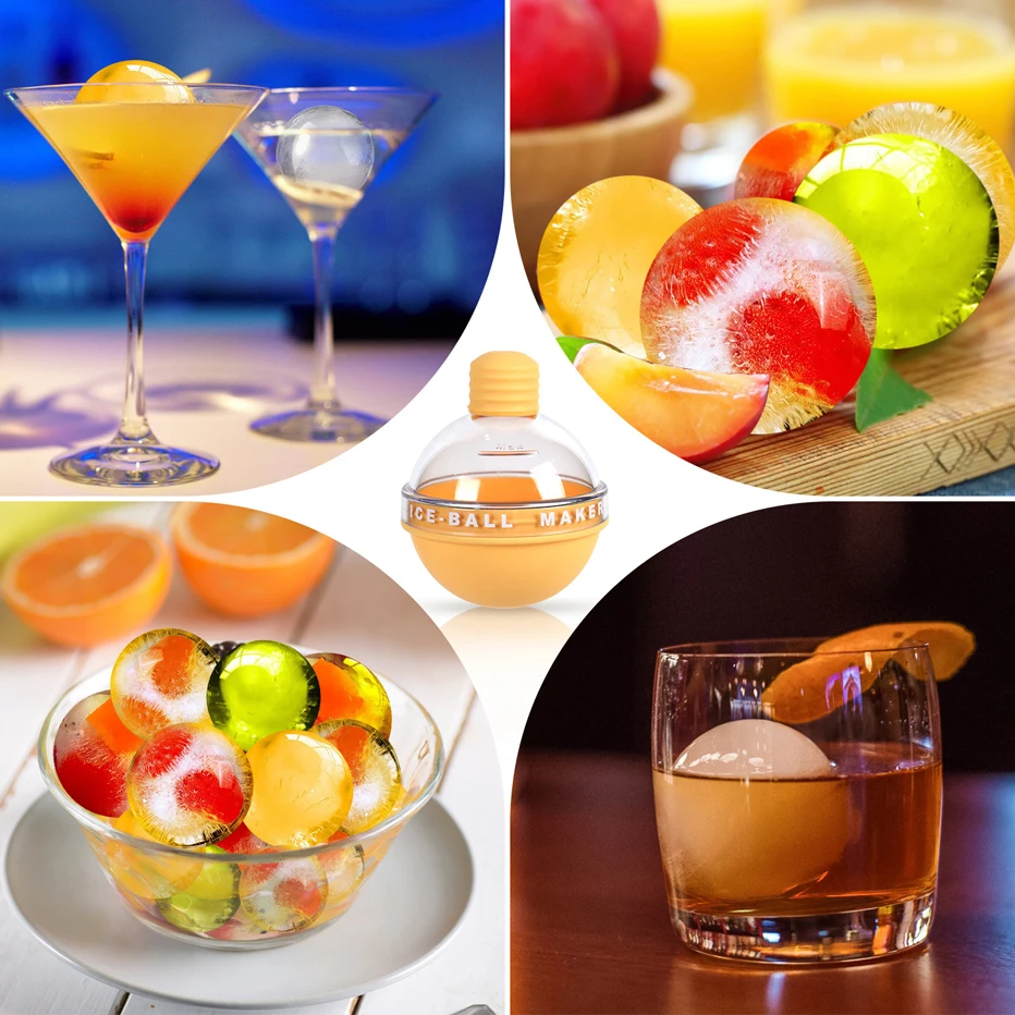 Ice Ball Mold Whiskey Spherical Ice Cube Light Bulbs Ice Mold Food Grade Silicone  ice Cube Ball Maker Mould Kitchen Tools - AliExpress