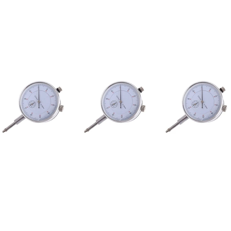 

3X Dial Indicator Gauge 0-10Mm Meter Precise 0.01 Resolution Concentricity Test