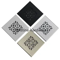 สี่เหลี่ยมผืนผ้าBreathableตาข่ายตู้Grilleตู้รองเท้าAir Ventฝาครอบฝังตู้เย็นเตาอบความร้อนฝาครอบGring100*100 4