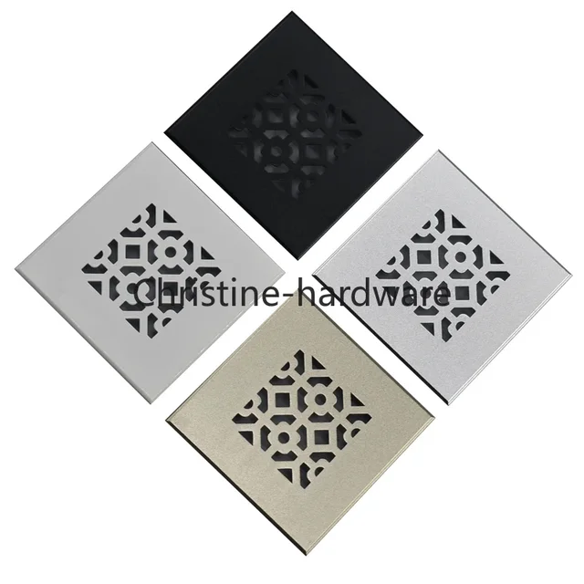 สี่เหลี่ยมผืนผ้าBreathableตาข่ายตู้Grilleตู้รองเท้าAir Ventฝาครอบฝังตู้เย็นเตาอบความร้อนฝาครอบGring100*100 4