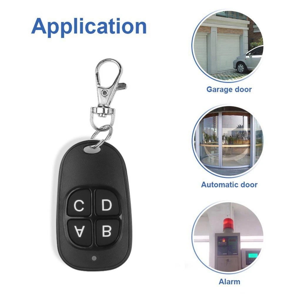 433 mhz Colorful Cloning Remote Control Electric Copy Controller Wireless Transmitter Switch 4 Channel Code Car Key Fob 433MHz