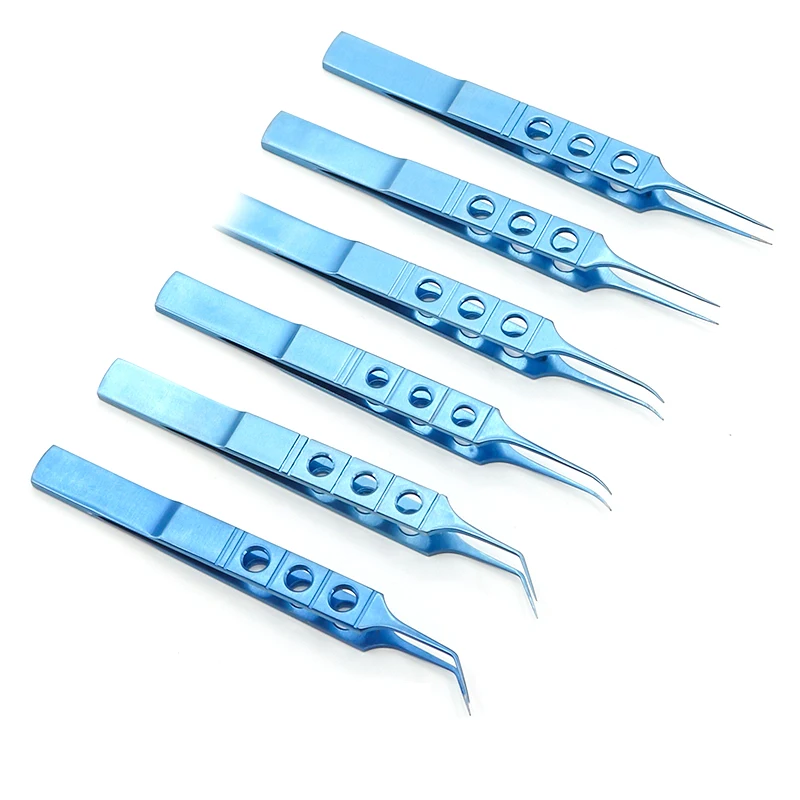 Titanium Tweezers Forceps Platforms Ophthalmic Dental Microsurgical Instruments 1pcs