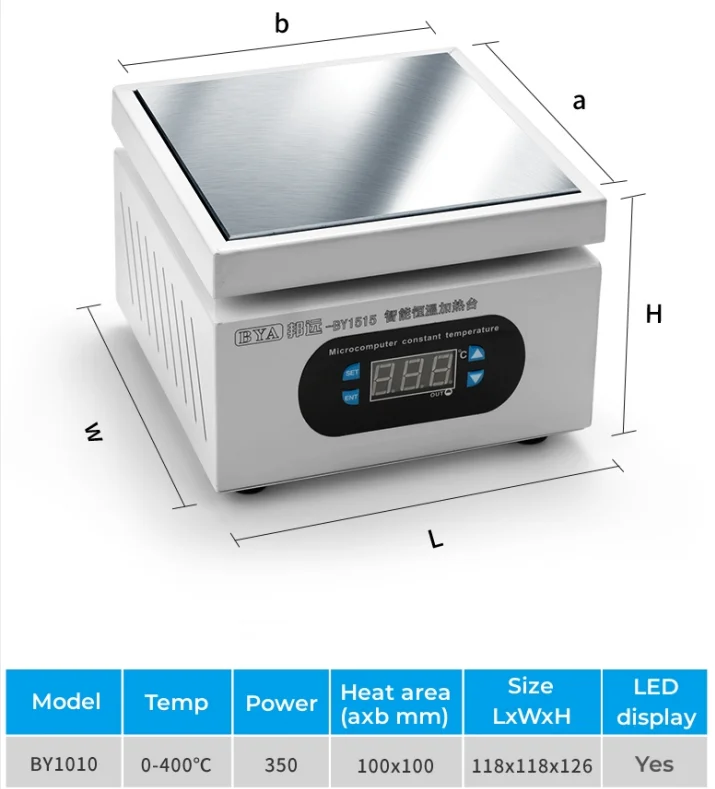 New Heating Station Electronic Hot Plate Table Preheating Platform 0~400℃ For BGA PCB SMD Phone LCD Touch Screen Repair 5