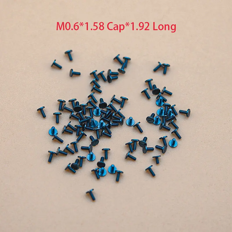 Vite Blu M0.6 * 1.58Cap * 1.92 Accessori Per Il Movimento Dell'Orologio Meccanico Lungo Orologi Parti Di Riparazione Orologi Sostituzioni Aftermarket