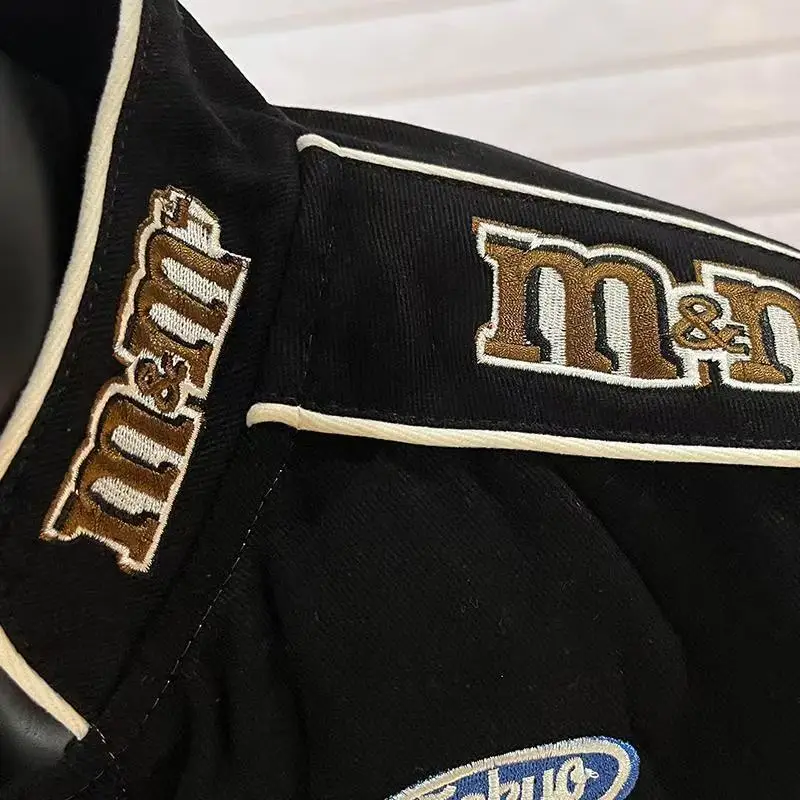 American Cartoon Embroidery Men Baseball Jacket Unisex Spring Autumn vintage Fashion Crand Loose Jacket motorcycle Printing Coat 4
