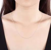 Collier chaîne en argent Sterling 925, 5 pièces/lot, mode hommes/femmes, bijoux à bricoler soi-même, chaîne Rolo 1mm, collier 16 18 20 22 24 pouces, vente en gros 5