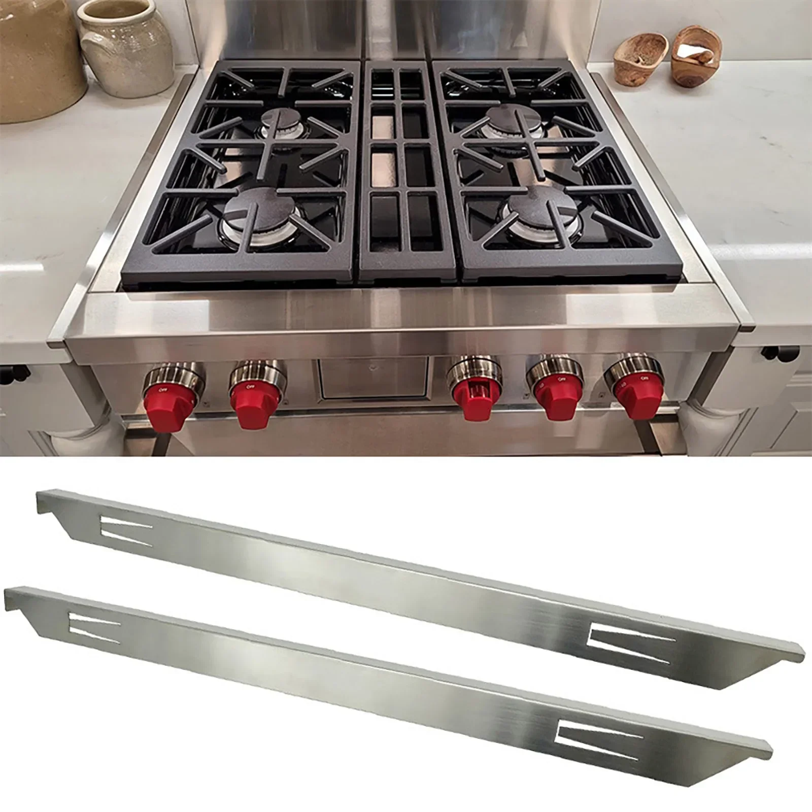 Gas Stove Protector Oven Gap Filler Edge Sealing Strip Between Stove Edge And Stainless Steel Gap Clip Stove Counter Cover