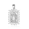 3pcs/Lot Religious Cross Jesus Goddess Copper Cubic Zircon Pendant The Female Lady Virgin Mary Charms Necklace Earring Making 6