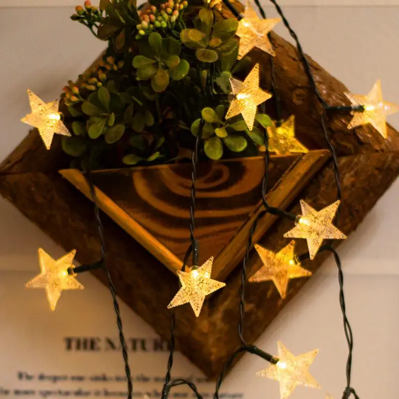 

Гирлянда со звездами на солнечной батарее, 8 режимов, мерцающая, водонепроницаемая гирлянда для наружного сада, газона, искусственное украшение для балкона