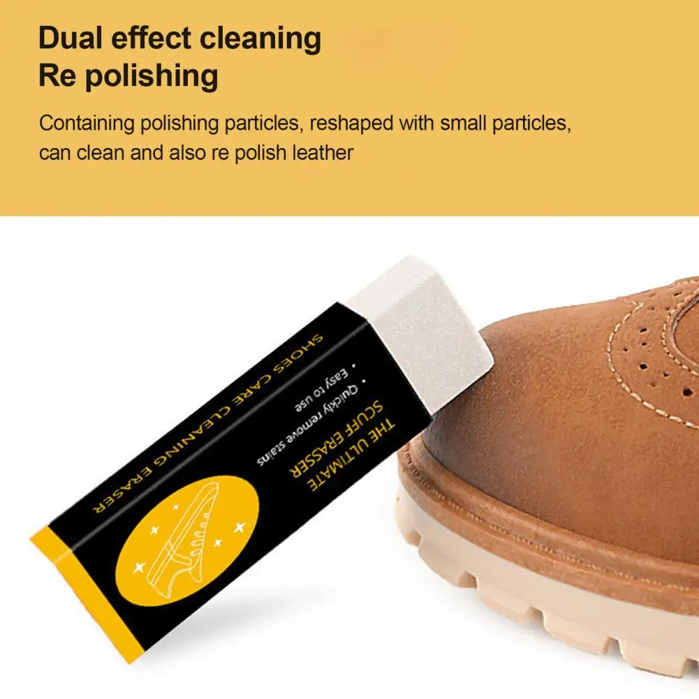 Portable Stain Removal Rubber Block Eraser Sneaker Suede Faux Leather Shoes Cleaner