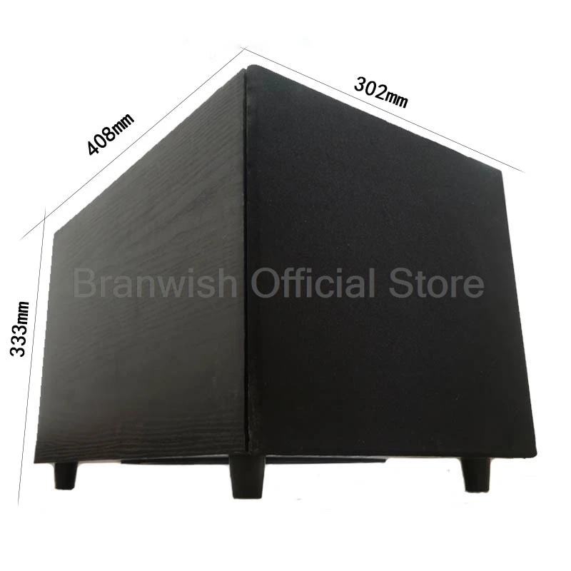 10 Inch 500W High Power Passive Subwoofer Amp 4Ohm Wooden Audio Speaker Black/ Applewood 2-Way Subwoofer for Home Theater Destop