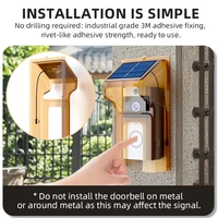 HD Wireless WIFI Doorbell Camera with Solar Charging Waterproof Night Vision Smart Home Two-way Intercom Voice - Image 6