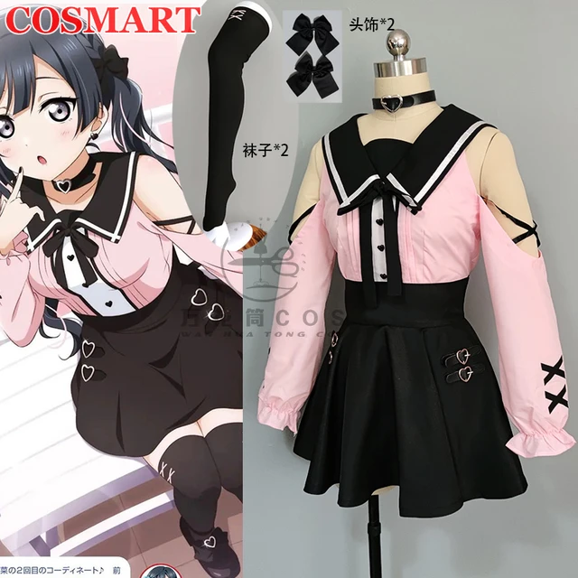 COSMART-Anime Love Live! High School Idol Cosplay Fantasia, Estudante,  Uniforme Clube, Vestido diário, Uniforme Lovelive