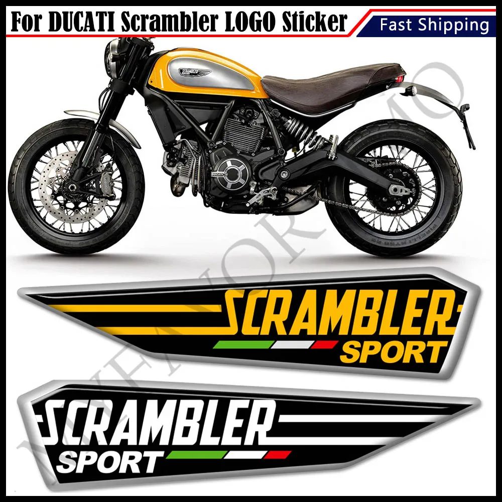 For DUCATI Scrambler Tank Pad Stickers Decal Emblem Badge Logo Protector Fairing Motorcycle Accessories 2015 2016 2019 2020 3d motorcycle tank pad protector case for yamaha r6 yzf r6 1998 2018 tank decal stickers 2009 2010 2015 2017