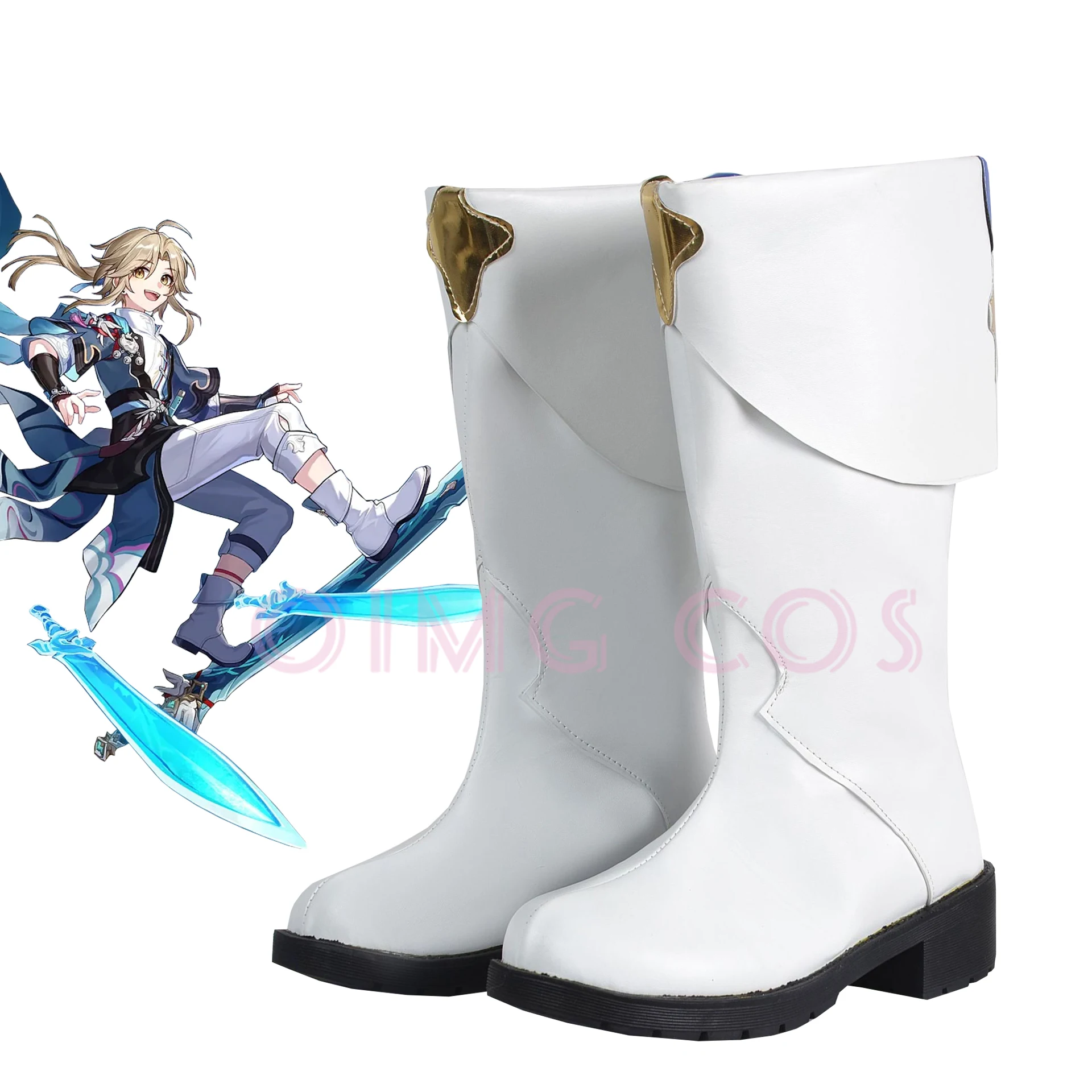 

Genshin Impact Yanqing Cosplay Shoes Anime Chinese Style Halloween for men Game