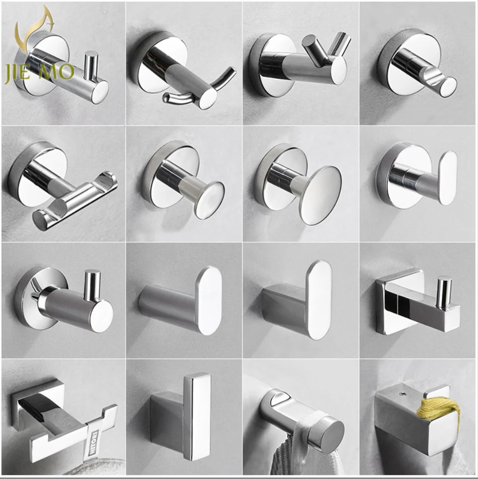 bath coat hook Stainless Steel Single Robe Hook Wall Mounted
