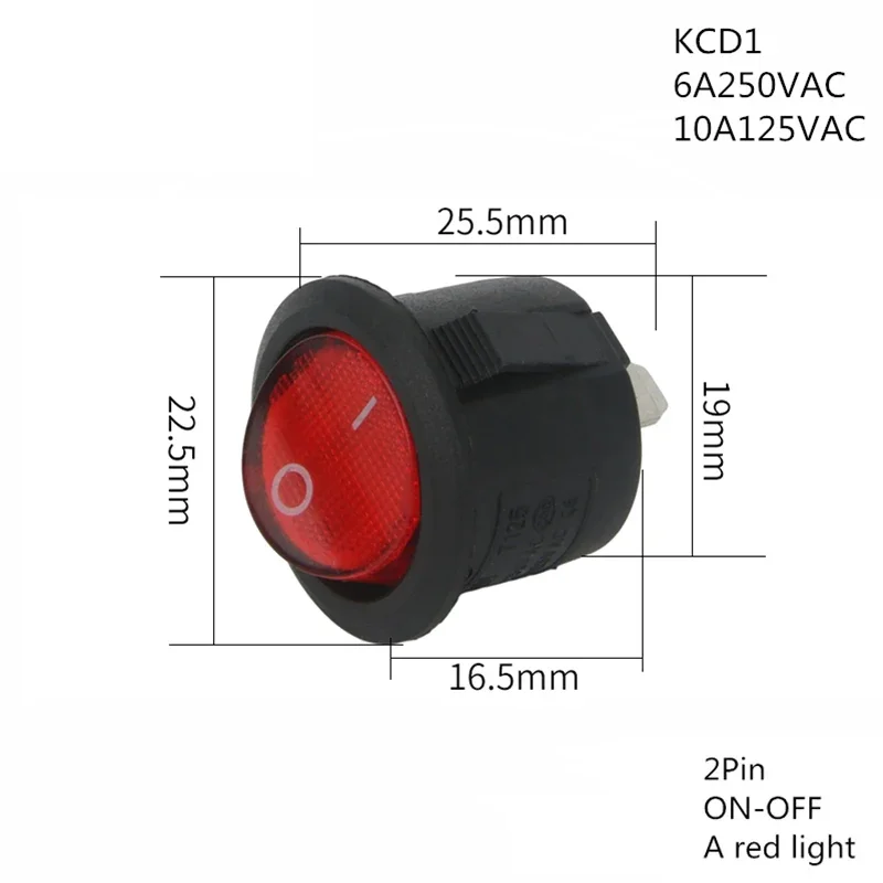 ตัวเลือกสินค้า สวิตช์ไฟ LED ปุ่มกด 2 ปุ่ม สำหรับรถยนต์ 12V/24V