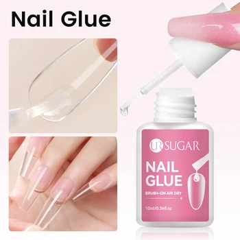 Colla per unghie UR SUGAR 10ML, non necessita di lampada UV LED, a lunga durata, per unghie finte, unghie acriliche, unghie press-on, decorazioni per unghie finte.