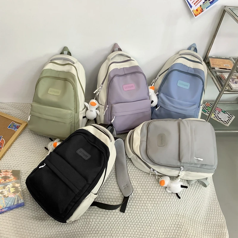 

Fashion Female Male Big BookBag Girl Boy Laptop College Backpack Lady Men Travel Leisure Student Packet Women Nylon School Bags