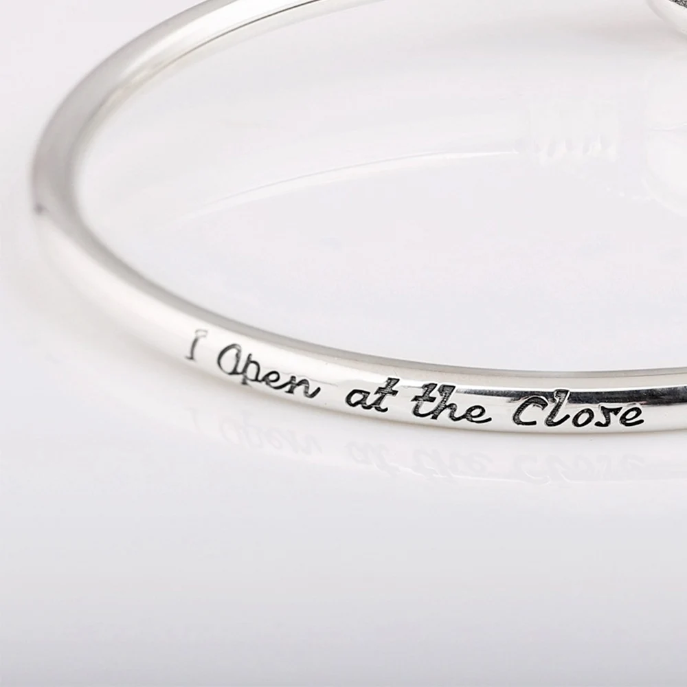 

Браслет из серебра 925 пробы с застежкой «I Open At The Close»