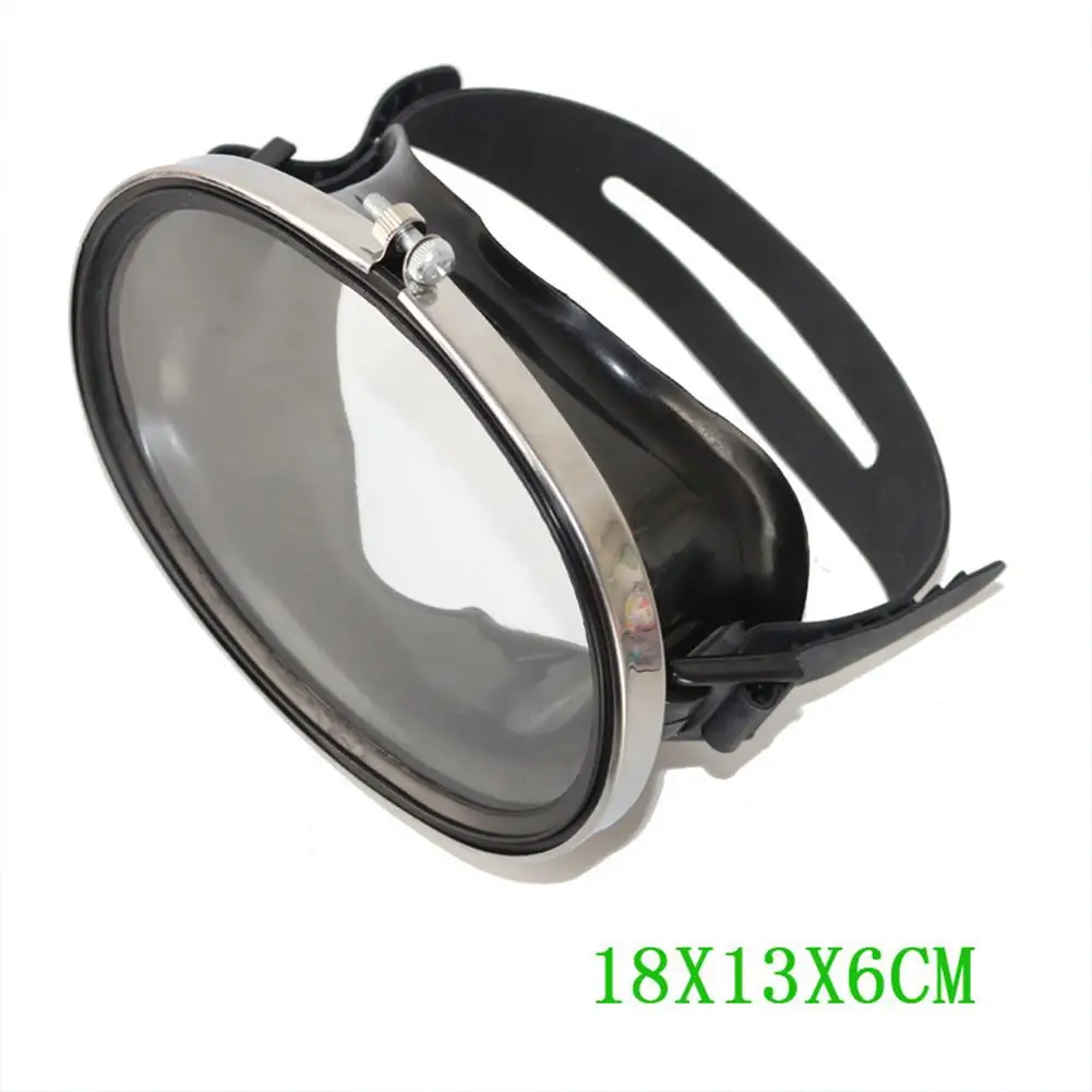 Large Frame Waterproof Tempered Glass Stainless Steel Diving Goggles For Fisherman Swimming Goggles Snorkeling Equipment Mask adjustable waterproof scuba diving masks gear dive mask tempered glass single lens eyewear fisherman swimming goggles