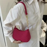 Mini sacs à bandoulière en feutre pour femmes, Design avancé, sacs à main sous les bras, beaux sacs à main croissant, sacoche de selle, 2024 3