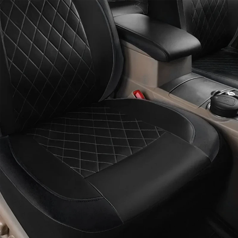 Car Seat Cover Breathable PU Leather Full Surrounded Vehicle Seat Protection Cushion Interior Accessories For Suv Pick-up Truck