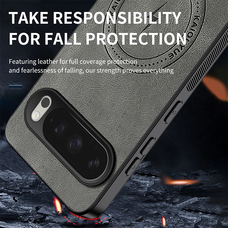 Premium Skin-friendly Leather Case with Magnetic Charging and Full-Protection
