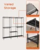 Clothes Rack, Portable Closet, 80.7 Inch Extra Large Capacity Wardrobe Closet, Clothes Storage Organizer with Shelves 5