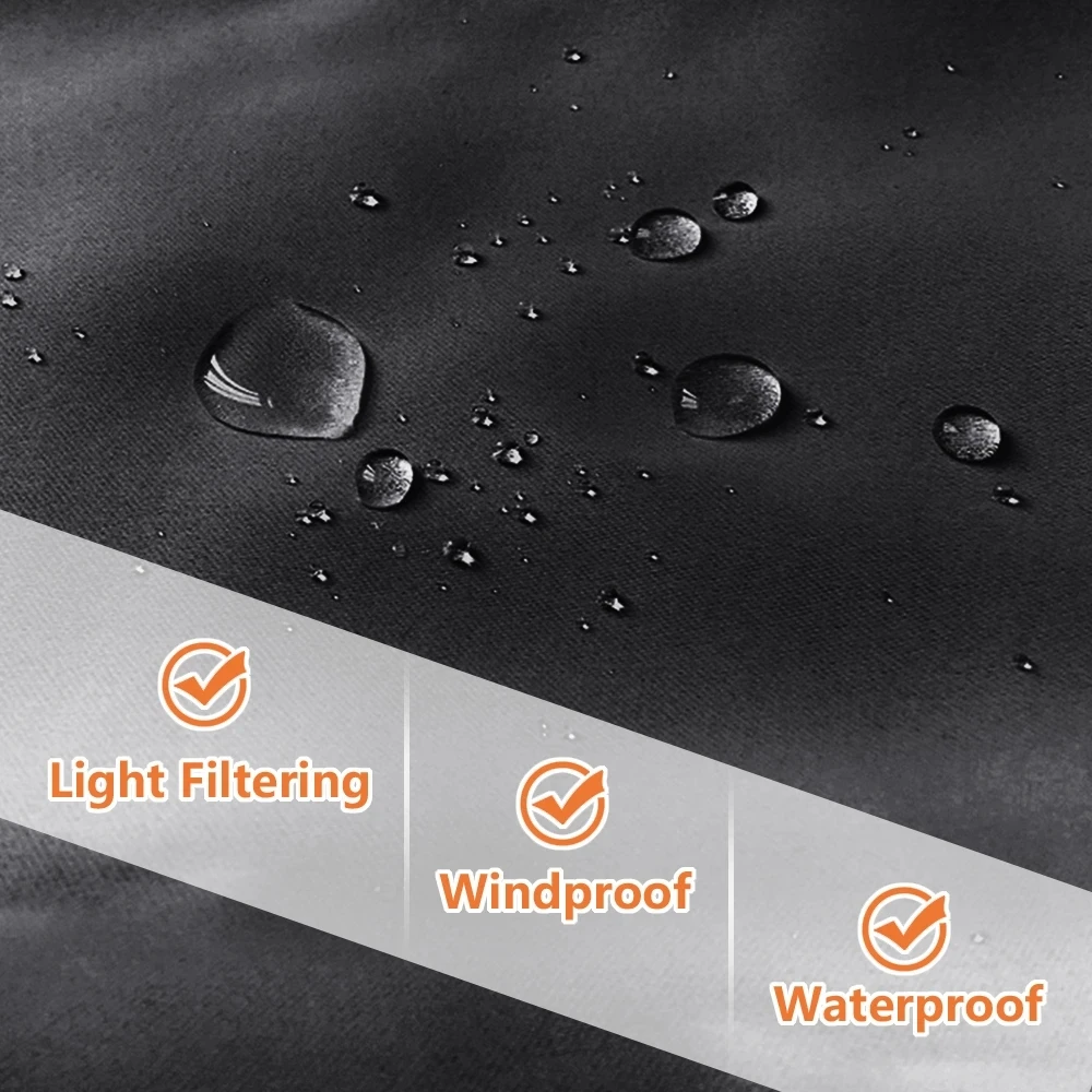 Outdoor Curtains Waterproof Garden UVexterior Curtain Sunlight Blackout Curtain for Patio Porch Pergola Covered Terrace Gazebo - Image 6