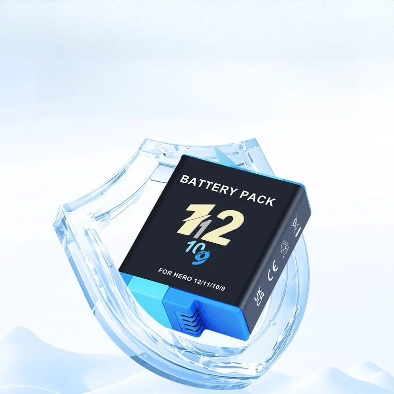 Batterie pour GoPro Hero 12/11/10/9, Lot de 1 à 4, Autonomie Longue Durée