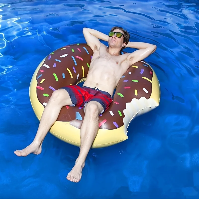 Description Picture 4 of itemDonut - Shaped Inflatable Pool Float for Pool Parties, Photo Props & Outdoor Events, Durable Plastic for Easy Cleaning