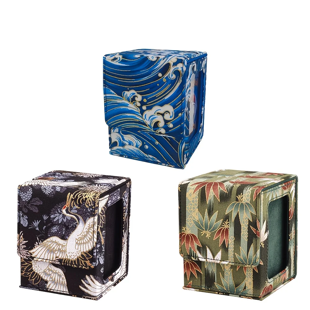 100+transaction Fabric card holder, cassette display, Wave series suitable for TCG game card storage box, gift