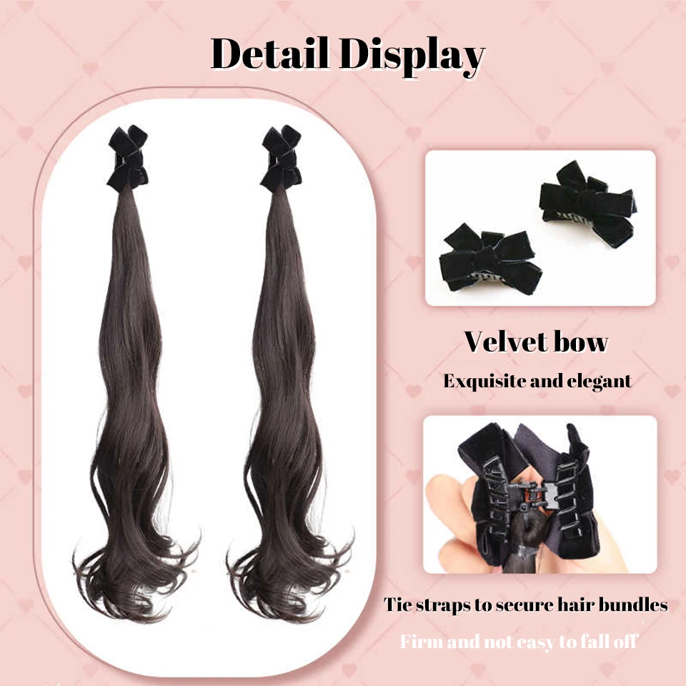 Synthetic Hair Clip On Ponytail Extensions For Women