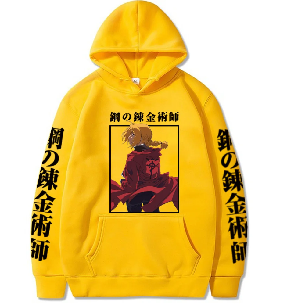 Edward Elric-Sudadera con capucha para hombre y mujer, ropa con