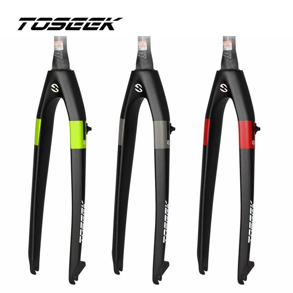 TOSEEK Mountain Bike Front Fork Carbon Fiber Rigid Forks MTB Bicycle