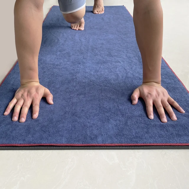 Non-Slip Yoga Absorbent Towel Fitn Gym Mat Wide Yoga Pad Towel Wear-Resistant Dir Proof hine Waable Yoga Blanket