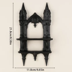Gothic Castle - Style Wall - Mounted Shelf in Black (Black)