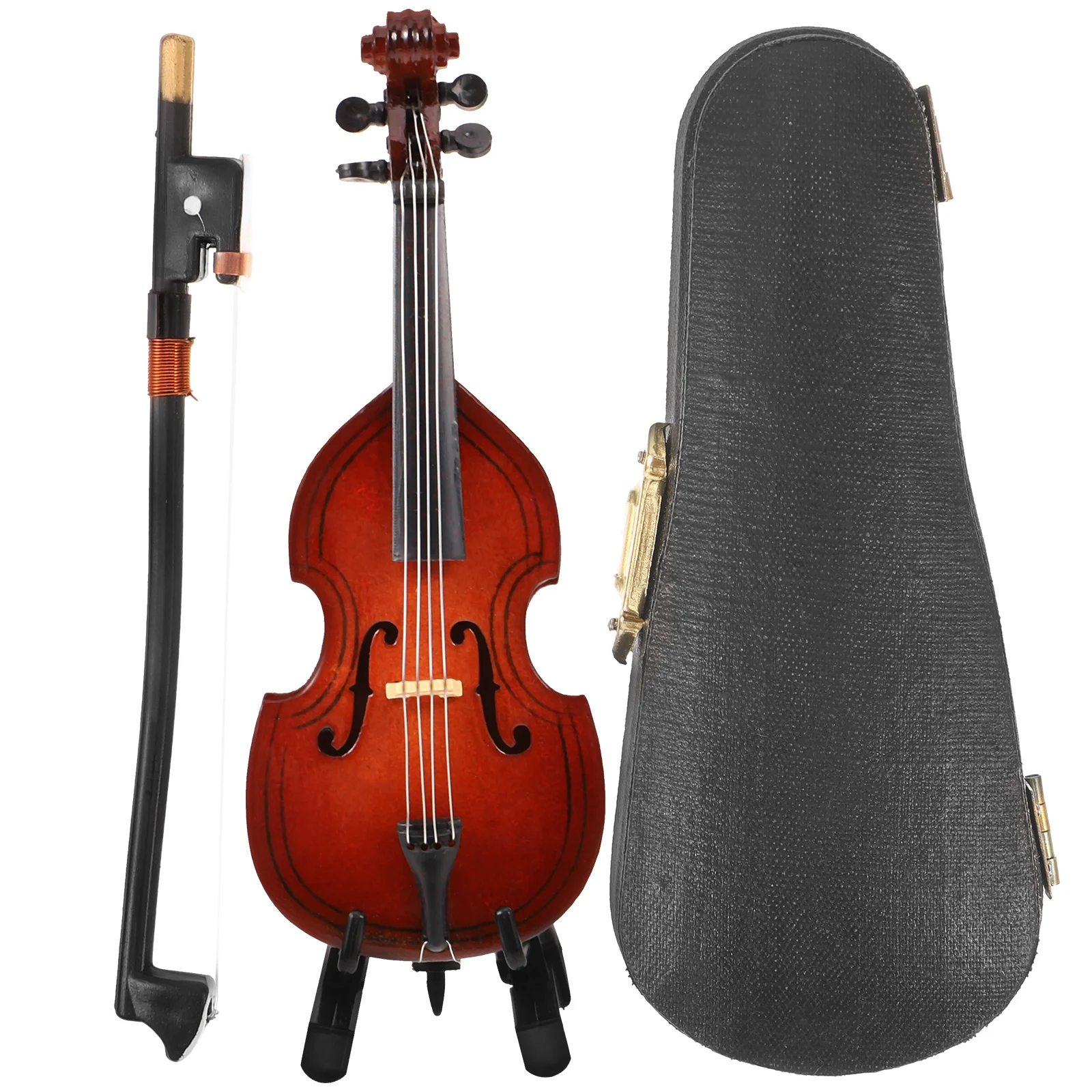 

Cello Ornaments Decor Mini Musical Instrument Model Decorate Wooden Decorative Desktop Miniature
