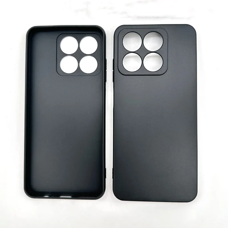 Slim Black Matte Silicone Case - Soft TPU Back Cover