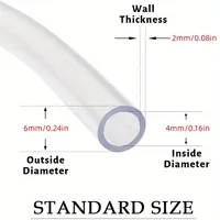 4*6 มม.ซิลิคอน Aquarium 1 M/3 M/5 M/10 M ท่อปั๊มออกซิเจน Air Bubble Stone Aquarium Fish TANK Pond ปั๊มหลอดวัสดุเกรดอาหาร 2