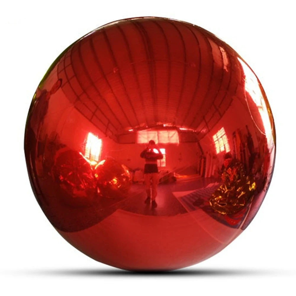 0.6m Inflatable Mirror Ball PVC Reflective Mirror Sphere Ball for Party Wedding Decoration 3 4 foot mirror ball reflective inflatable mirror balloon