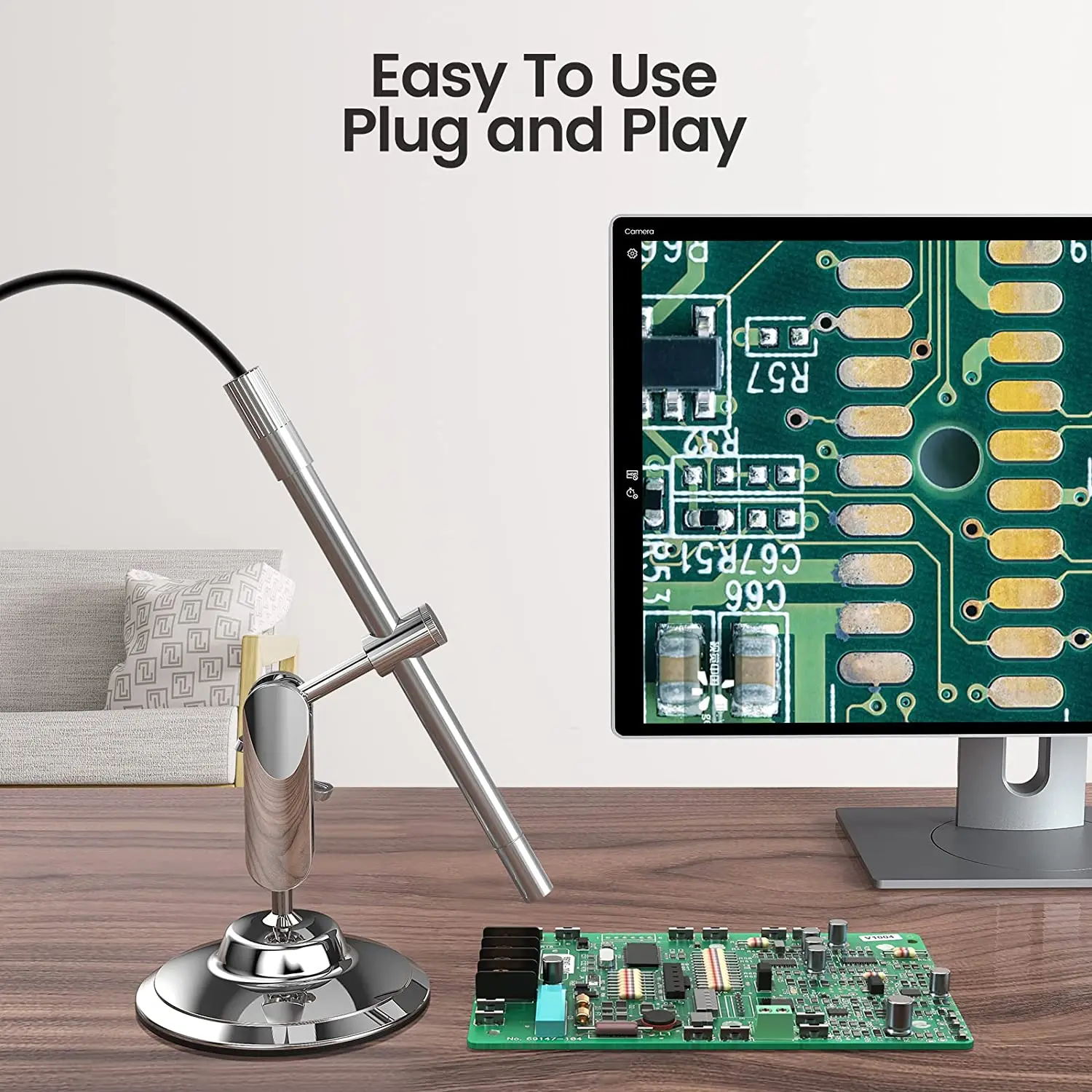 3 In 1 Digital Microscope 1080P USB Endoscope Camera 8 Leds IP67 1.0 mp 200X magnification Stand Magnifier Windows Android MAC mini endoscope camera