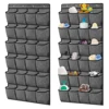 24 Pockets Over the Door Shoe Rack Wall Mounted Hanging Shoe Organizer Fabric Holder Bag Closet Hanger 1