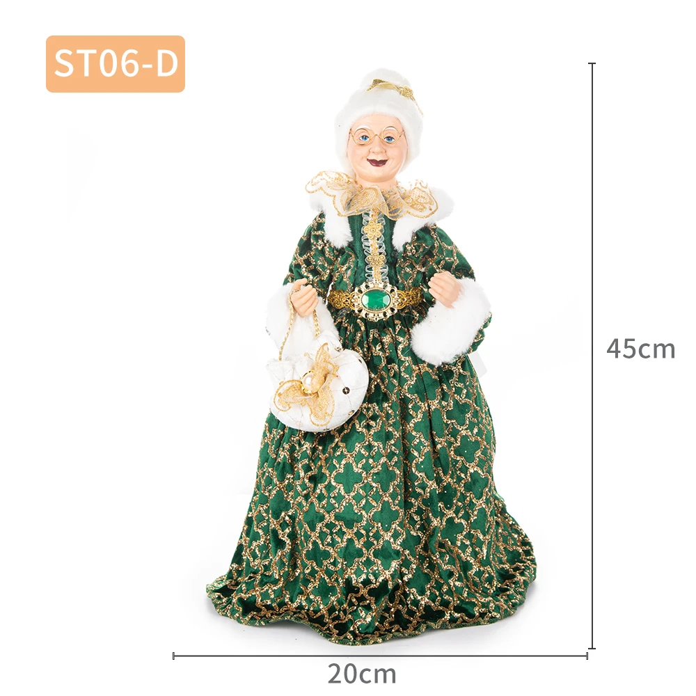 Santa claus doll 48cm Christmas New Santa Claus Grandpa Grandma Doll Doll Ornaments Decoration Scene Layout
