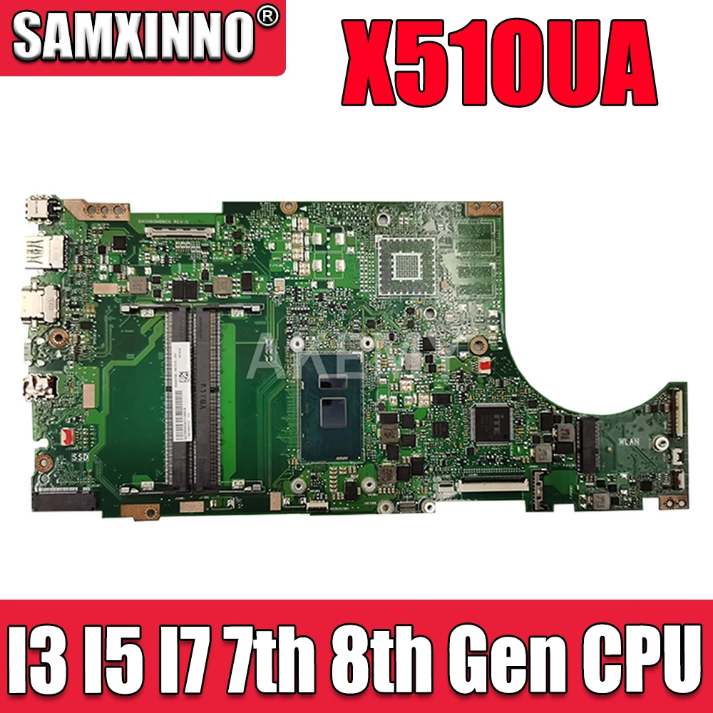 X510UA Laptop Motherboard with I3 I5 I7 7th 8th Gen CPU for ASUS X510UN