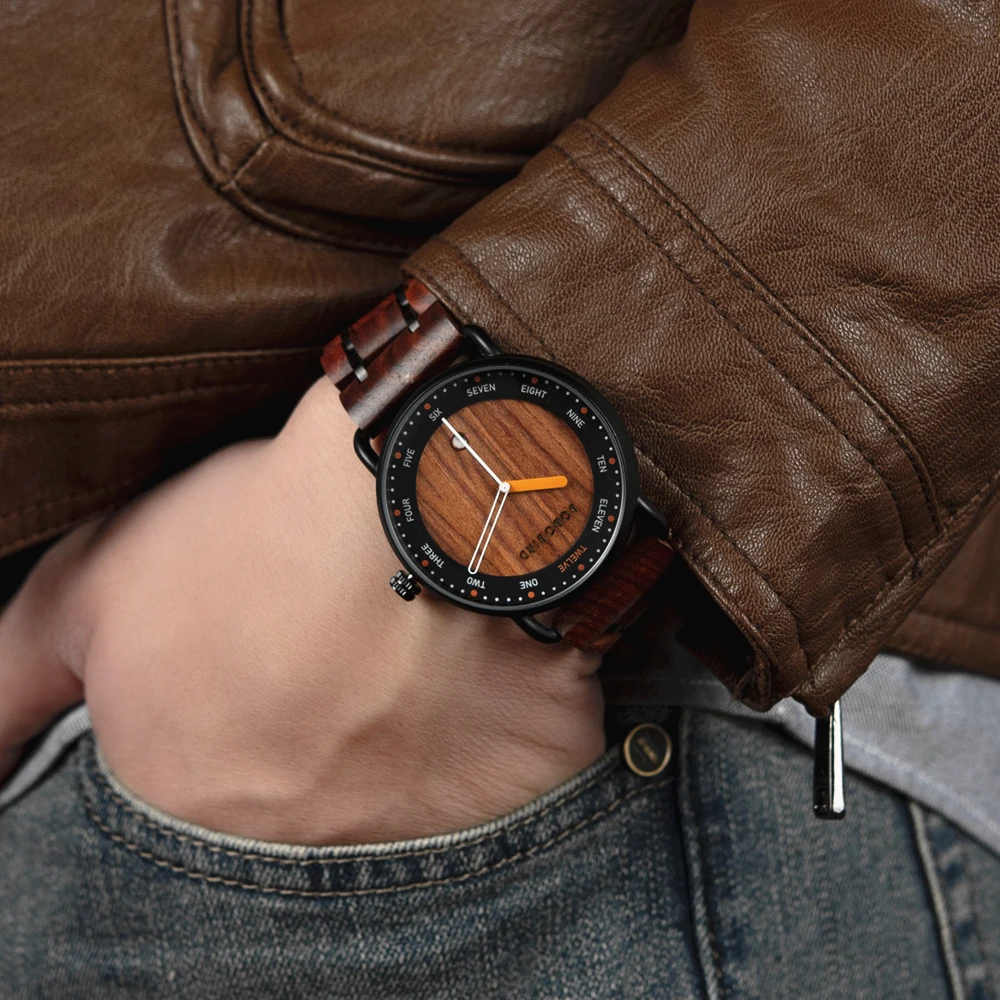 Men Watches BOBO BIRD Wooden Quartz Watch Date Display Casual Customized Wristwatch For Men Unique Custom Holiday Christmas Gift 4