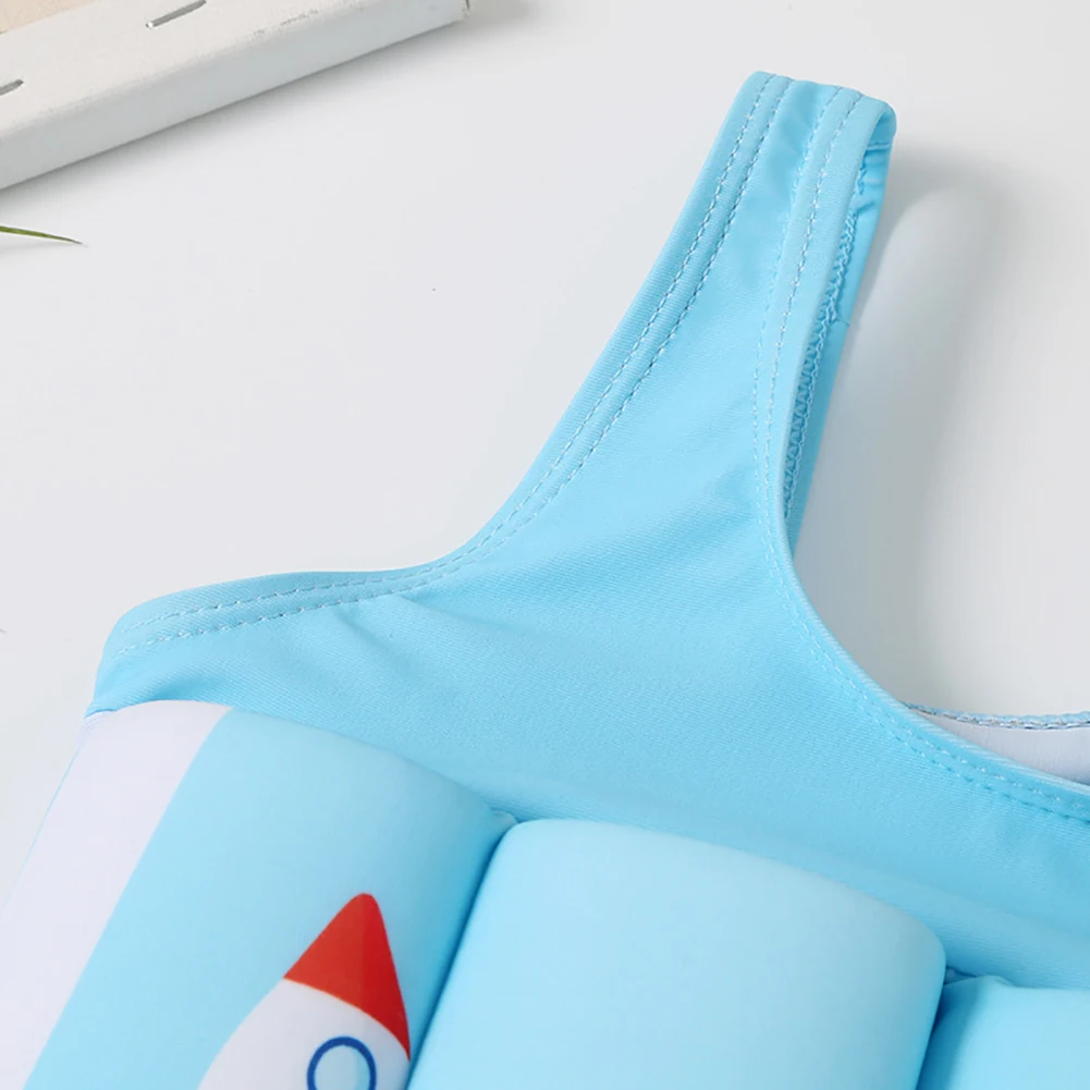 Summer One Piece Swimwear Cute Cartoon Baby Girls Float Striped Swim Vest 2-9 Years Kids Boys Floatation Swimsuit Buoyancy kids swimsuits