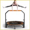 Foldable Mini Trampoline 40/48 inch, 330lbs Capacity, Portable Rebounder with Bungee Bands for Adults & Kids
