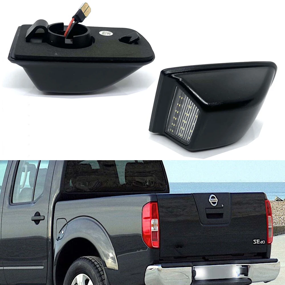 Для 2005 2006 Nissan Navara D40 Frontier Diamond White Светодиодный номерной знак светильник Tag Lamp